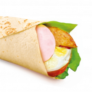 Брекфаст Ролл с ветчиной и картофельными оладьями