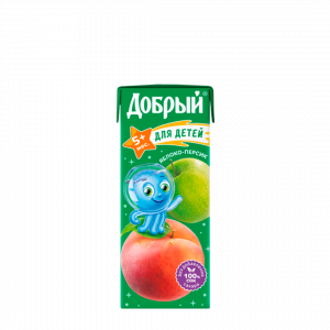 Cок детский в коробке яблоко-персик