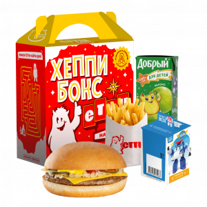 Хэппи бокс чизбургер / картофель фри