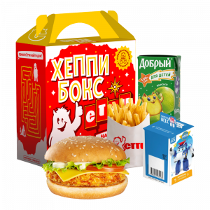 Хэппи бокс чикенбургер / картофель фри